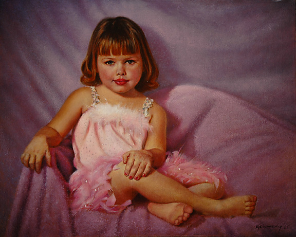 Jenna - portrait, oil on canvas
