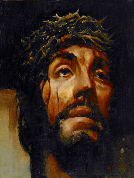 portrait of a suffering christ