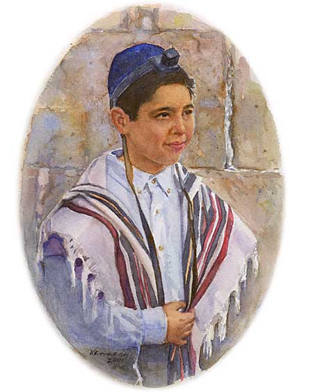 Boy at Wailing Wall