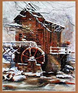image of mill in snow